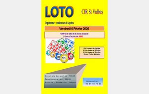 LOTO des randonneurs le 6 février 2026 à St Vulbas