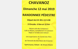 Rando pedestre de Chavanoz (6 ou 12 Km) Hors club