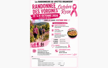 Rando des Vorgines - Octobre rose le 4 octobre 2026